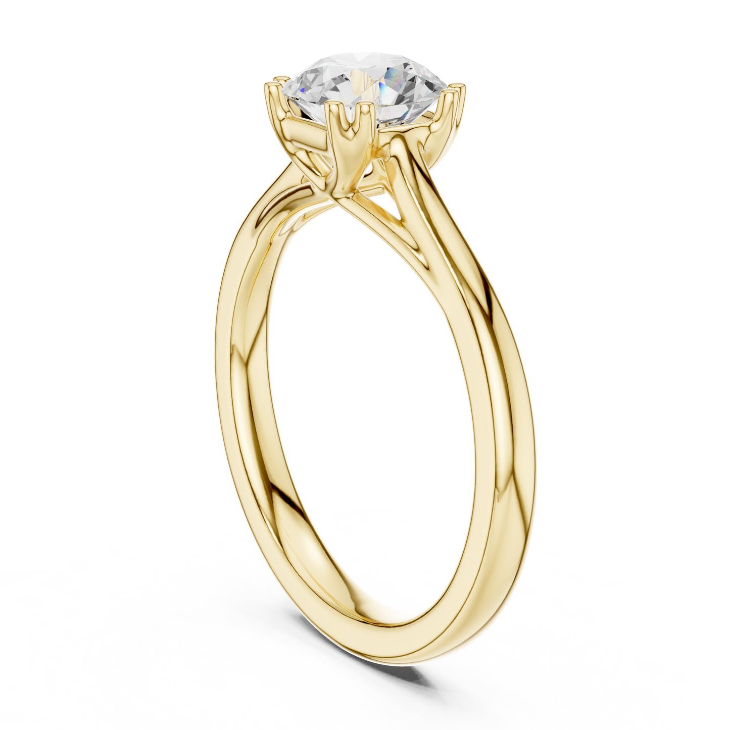 Round Solitaire Lab Grown Diamond Ring