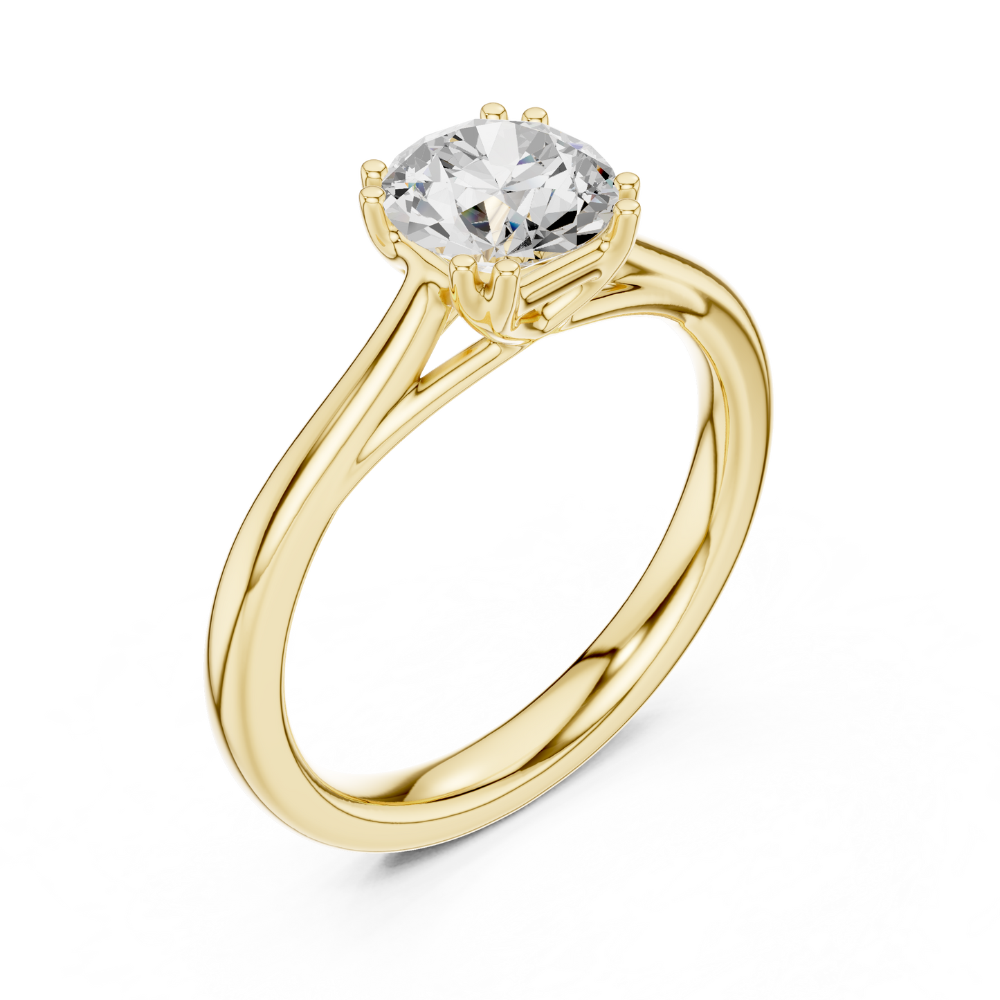 Round Solitaire Lab Grown Diamond Ring