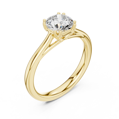 Round Solitaire Lab Grown Diamond Ring