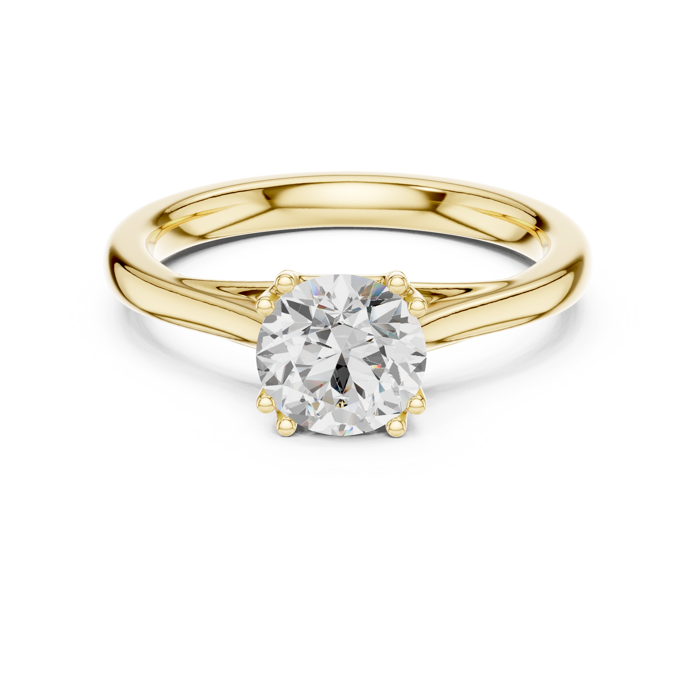 Round Solitaire Lab Grown Diamond Ring