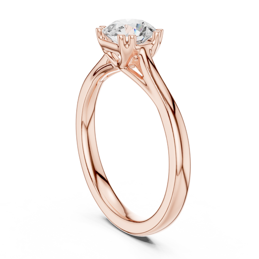 Round Solitaire Lab Grown Diamond Ring
