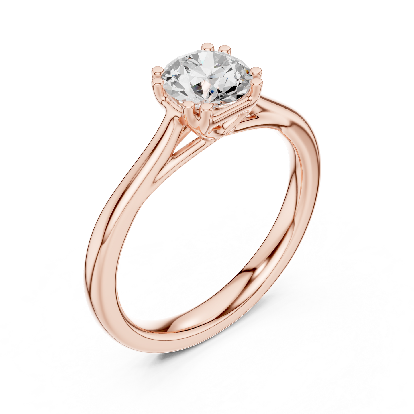 Round Solitaire Lab Grown Diamond Ring