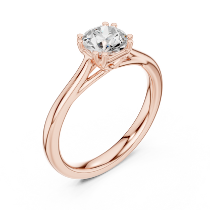 Round Solitaire Lab Grown Diamond Ring