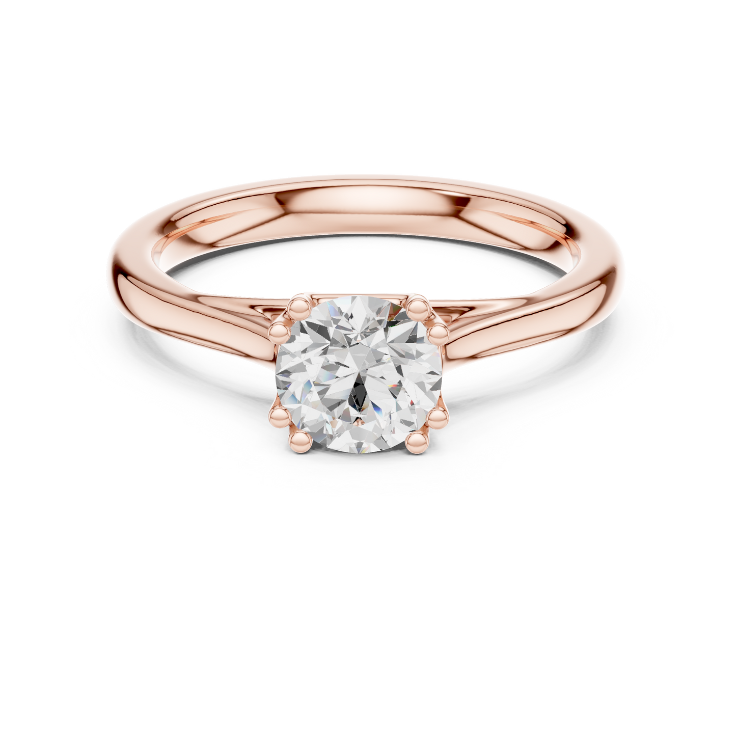 Round Solitaire Lab Grown Diamond Ring