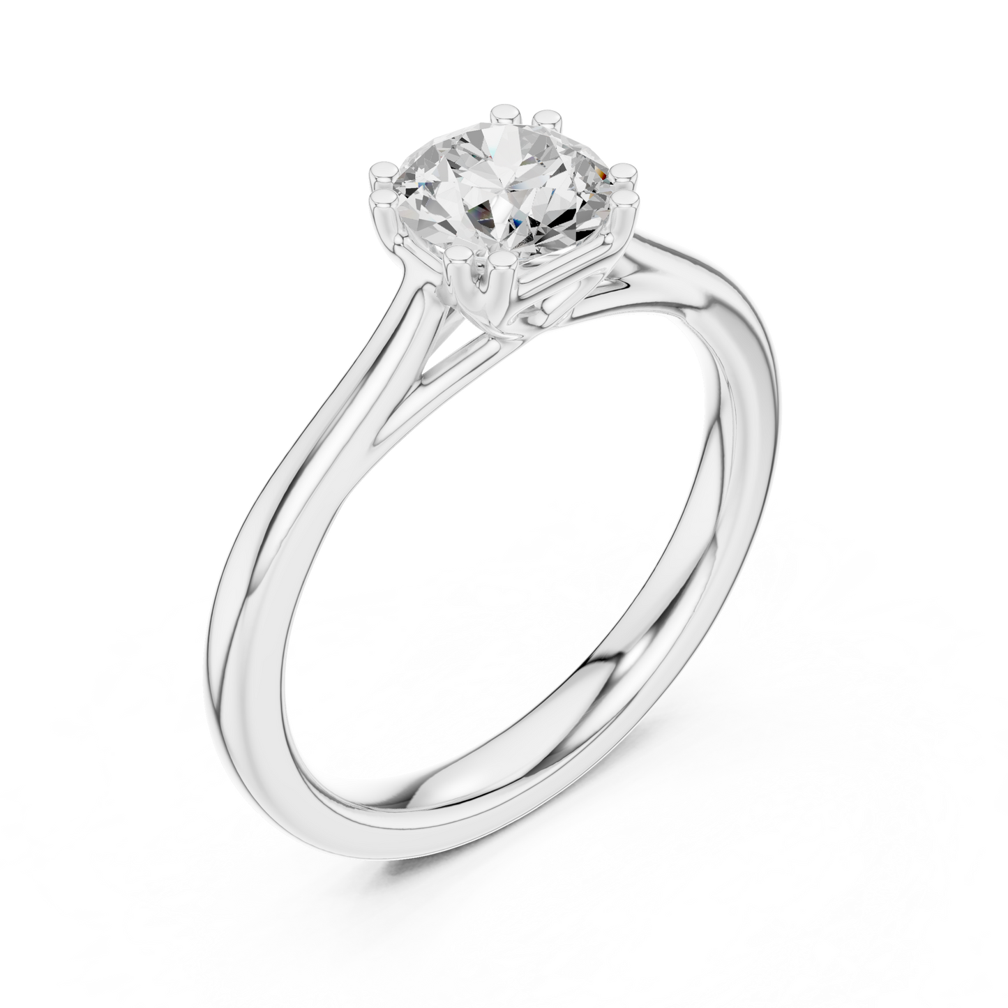 Round Solitaire Lab Grown Diamond Ring
