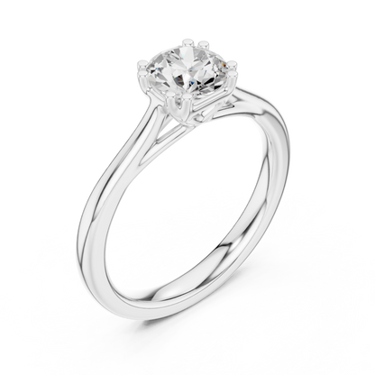 Round Solitaire Lab Grown Diamond Ring