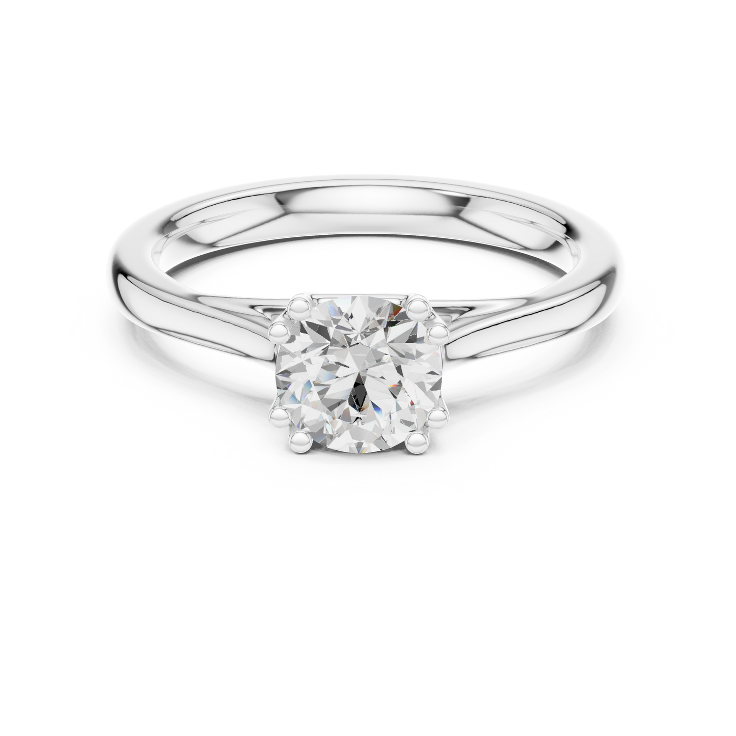 Round Solitaire Lab Grown Diamond Ring