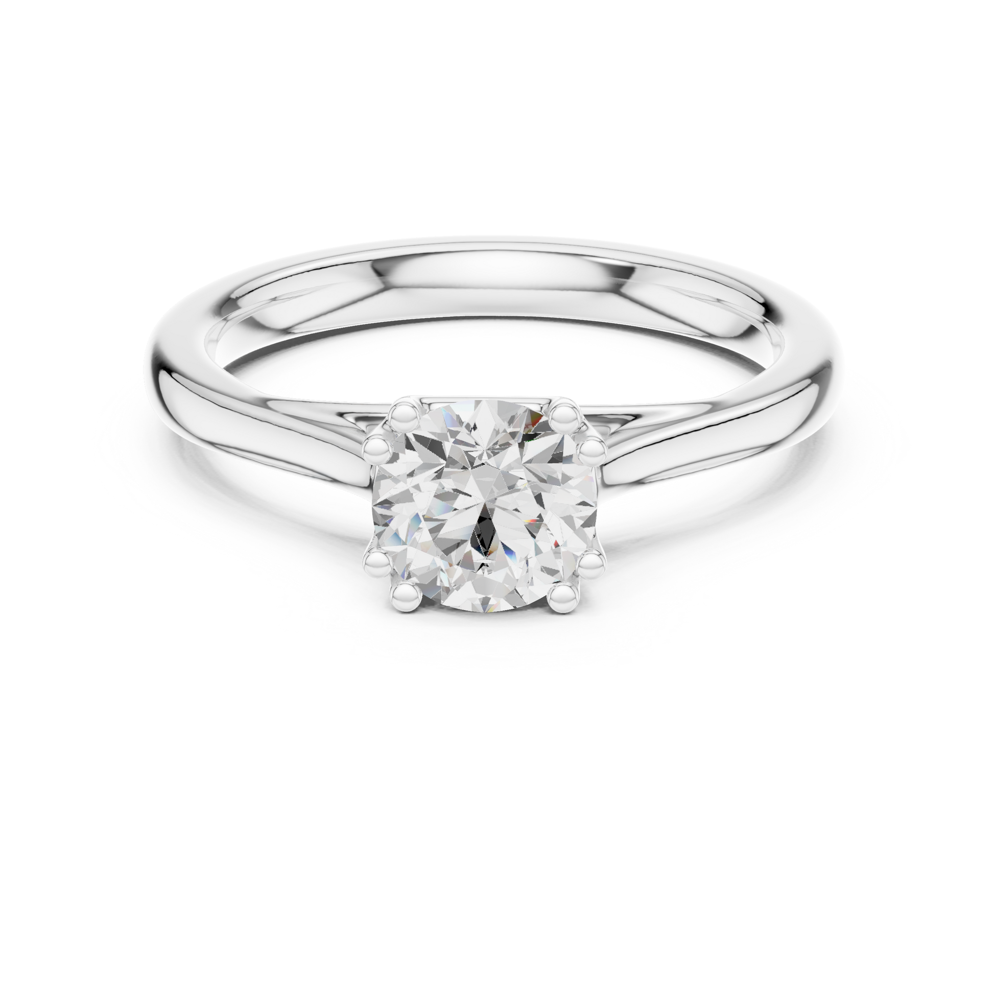 Round Solitaire Lab Grown Diamond Ring