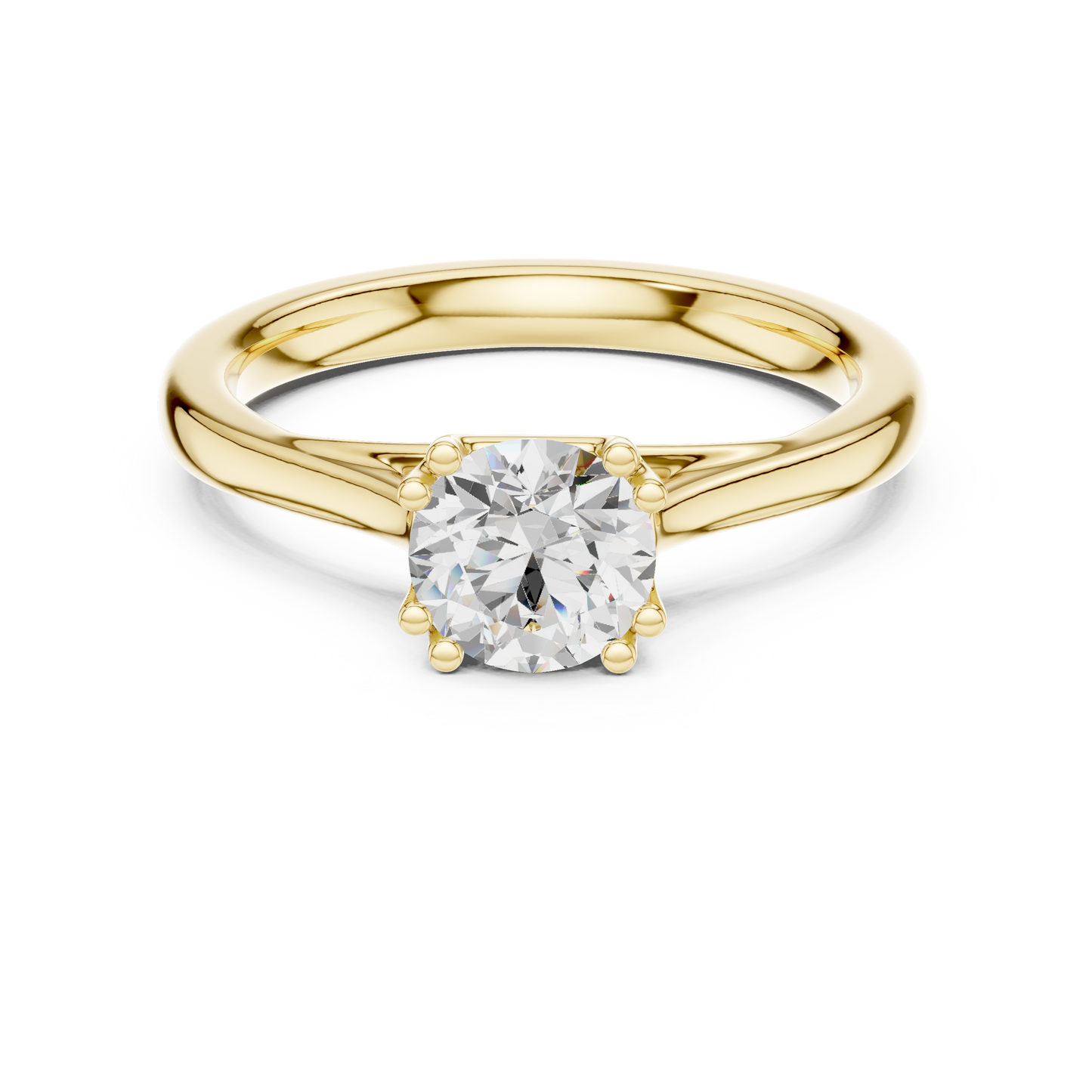 Round Solitaire Lab Grown Diamond Ring