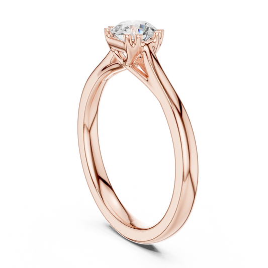 Round Solitaire Lab Grown Diamond Ring