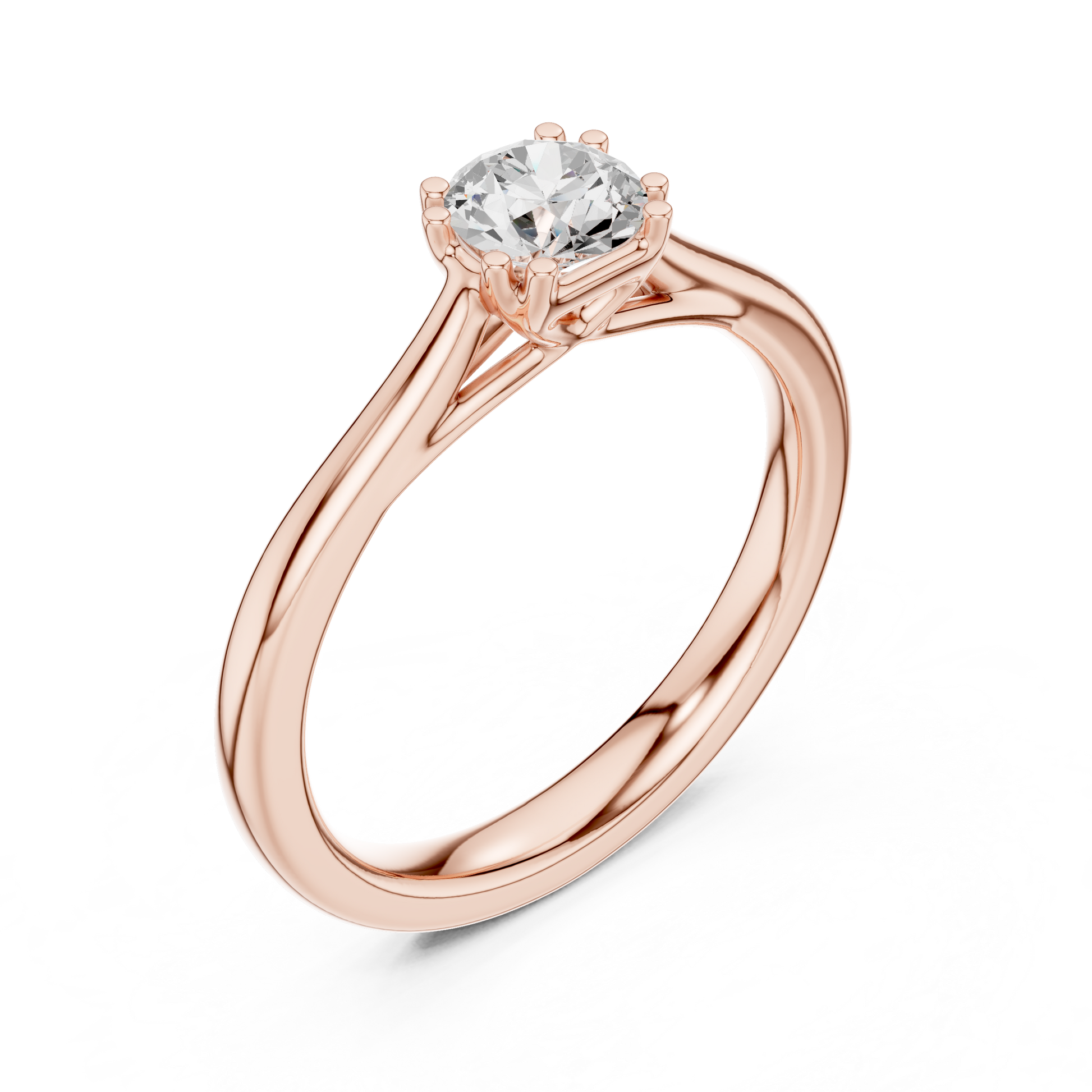 Round Solitaire Lab Grown Diamond Ring
