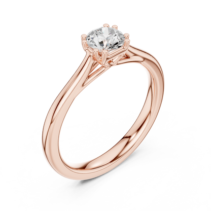 Round Solitaire Lab Grown Diamond Ring