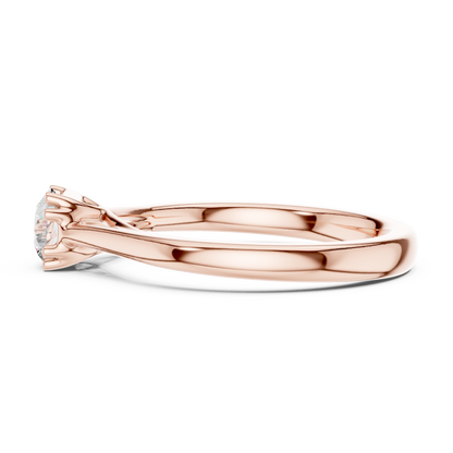 Round Solitaire Lab Grown Diamond Ring
