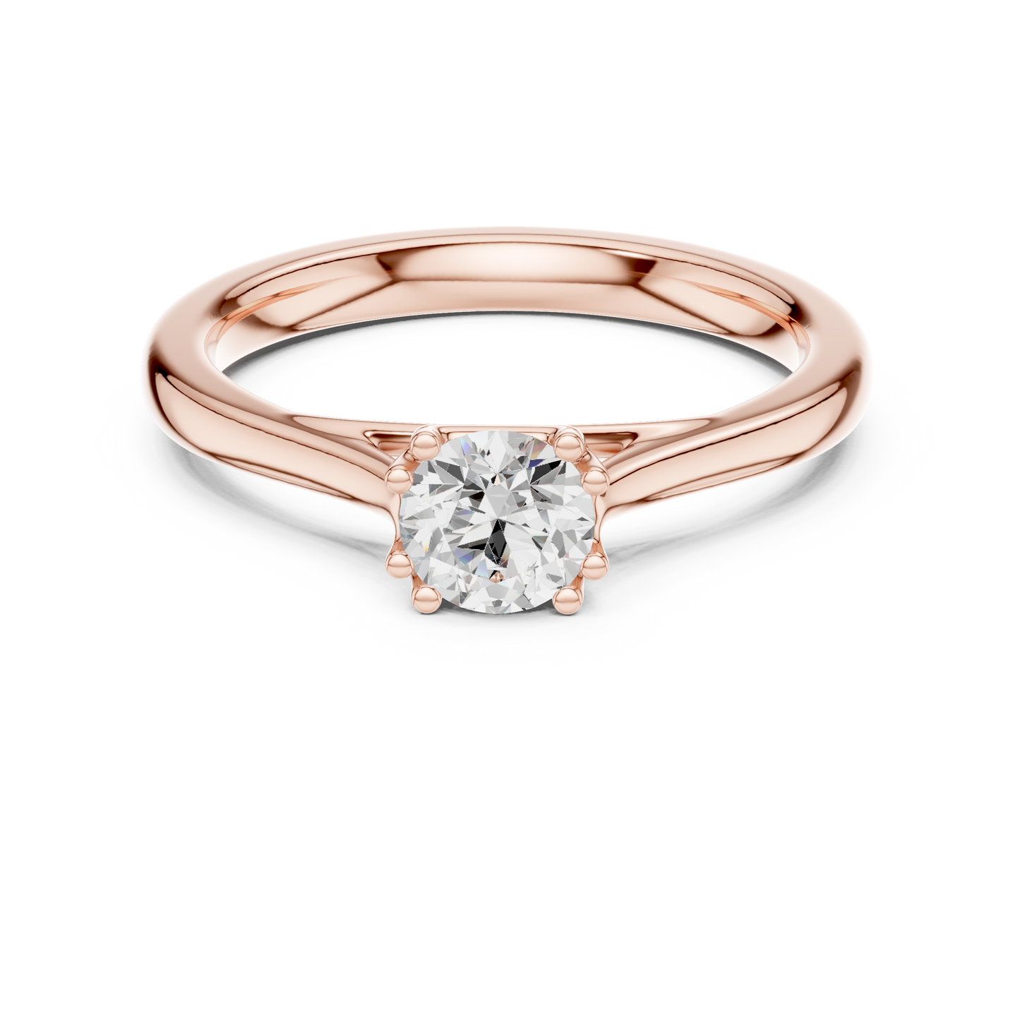 Round Solitaire Lab Grown Diamond Ring