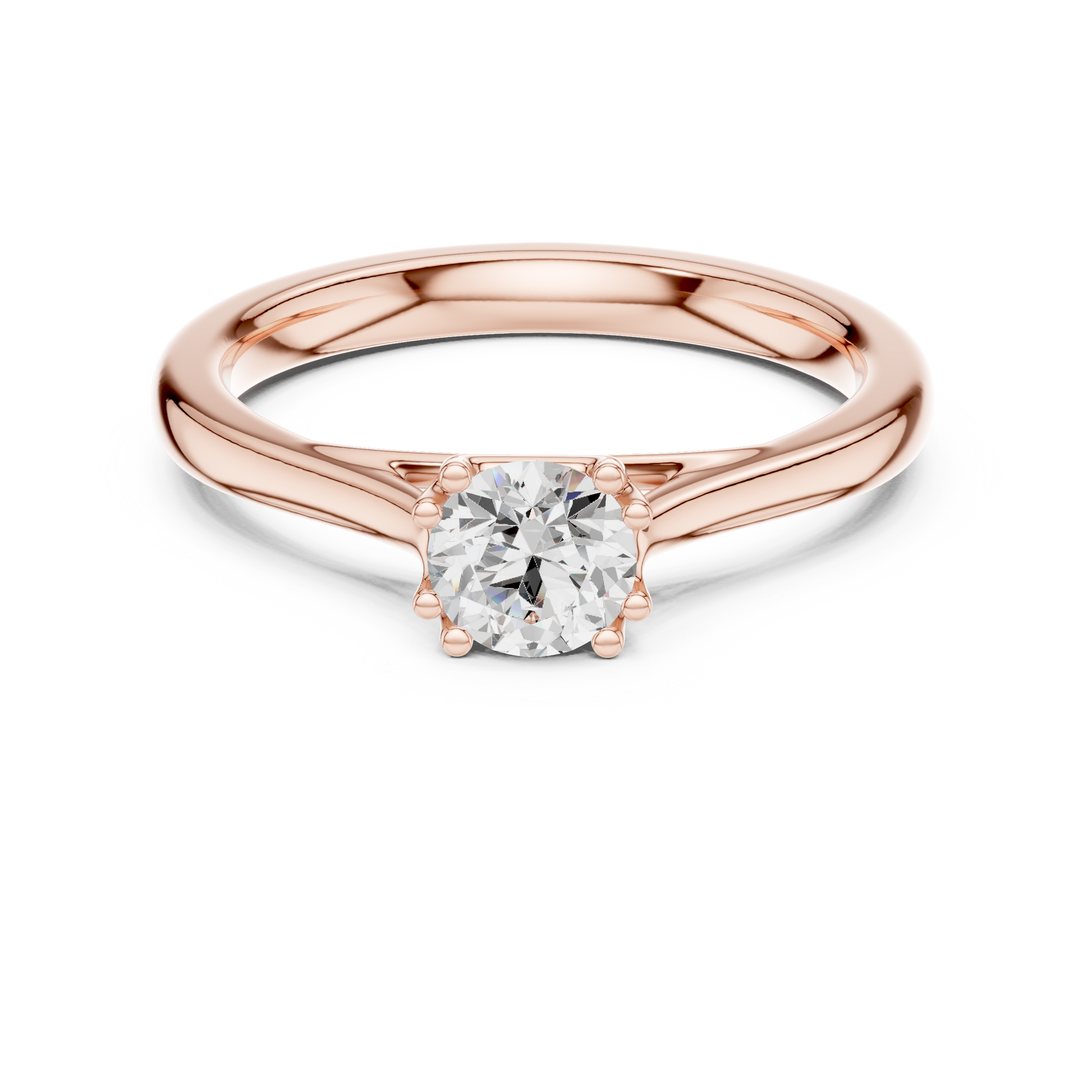 Round Solitaire Lab Grown Diamond Ring