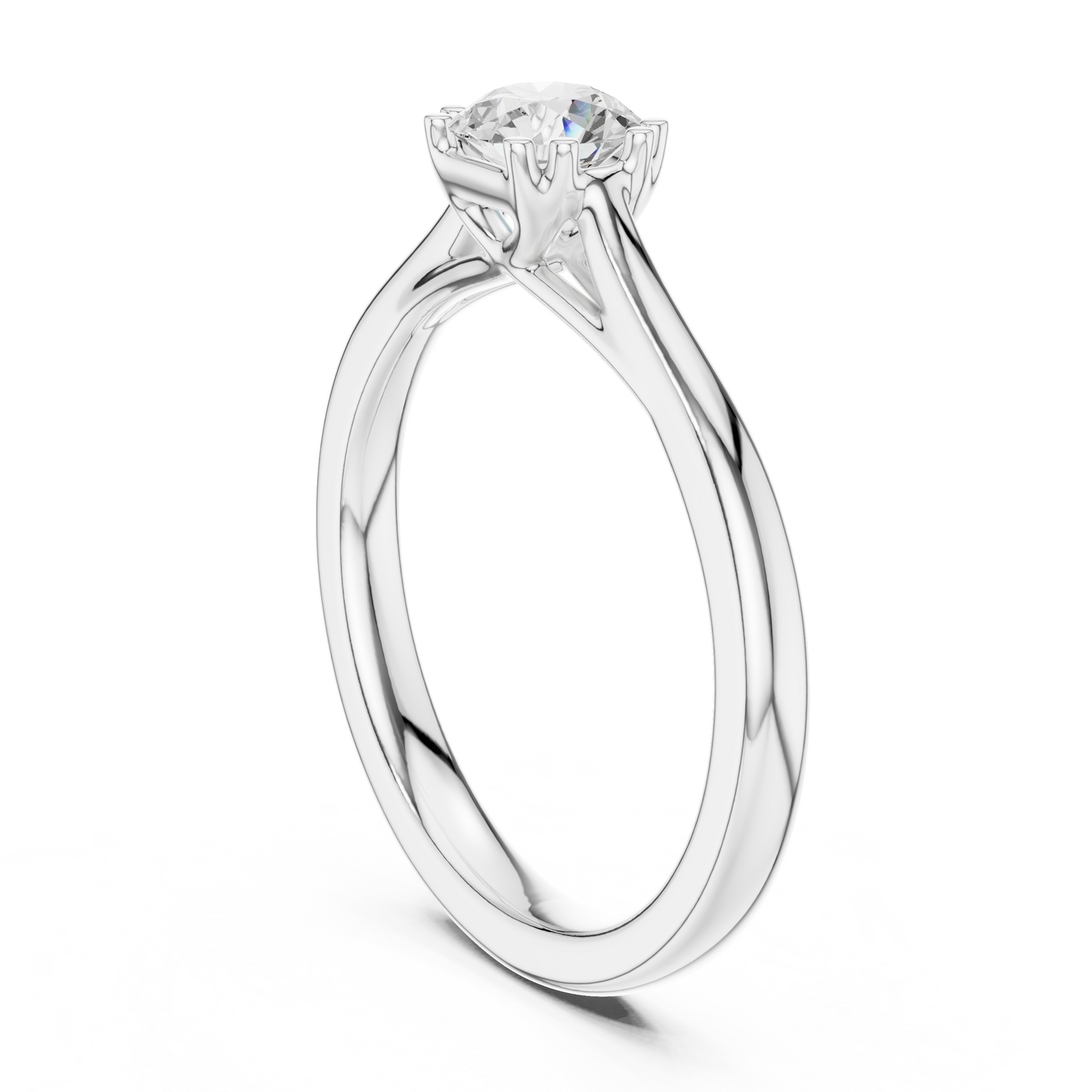Round Solitaire Lab Grown Diamond Ring