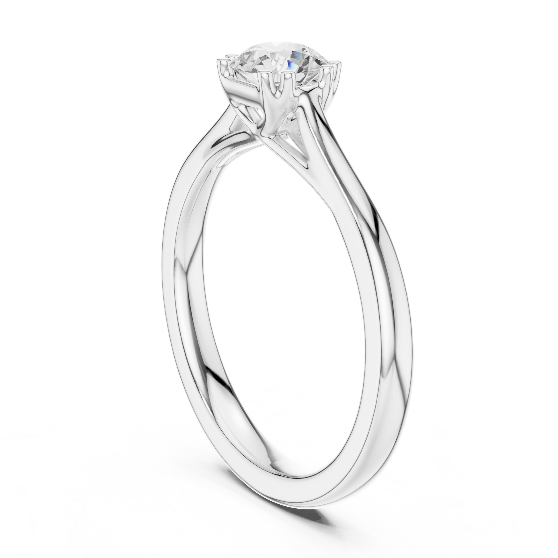 Round Solitaire Lab Grown Diamond Ring
