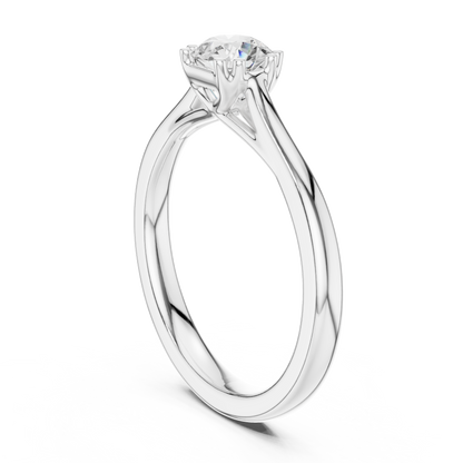 Round Solitaire Lab Grown Diamond Ring