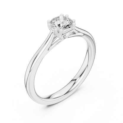 Round Solitaire Lab Grown Diamond Ring