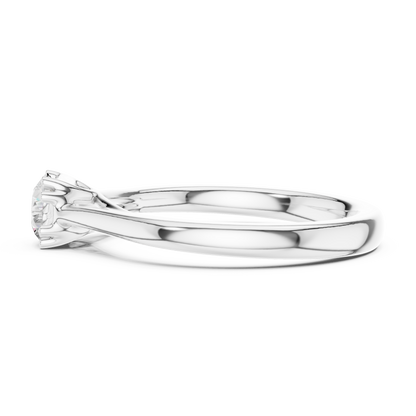 Round Solitaire Lab Grown Diamond Ring