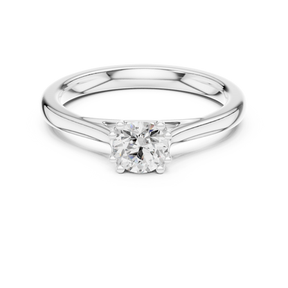 Round Solitaire Lab Grown Diamond Ring