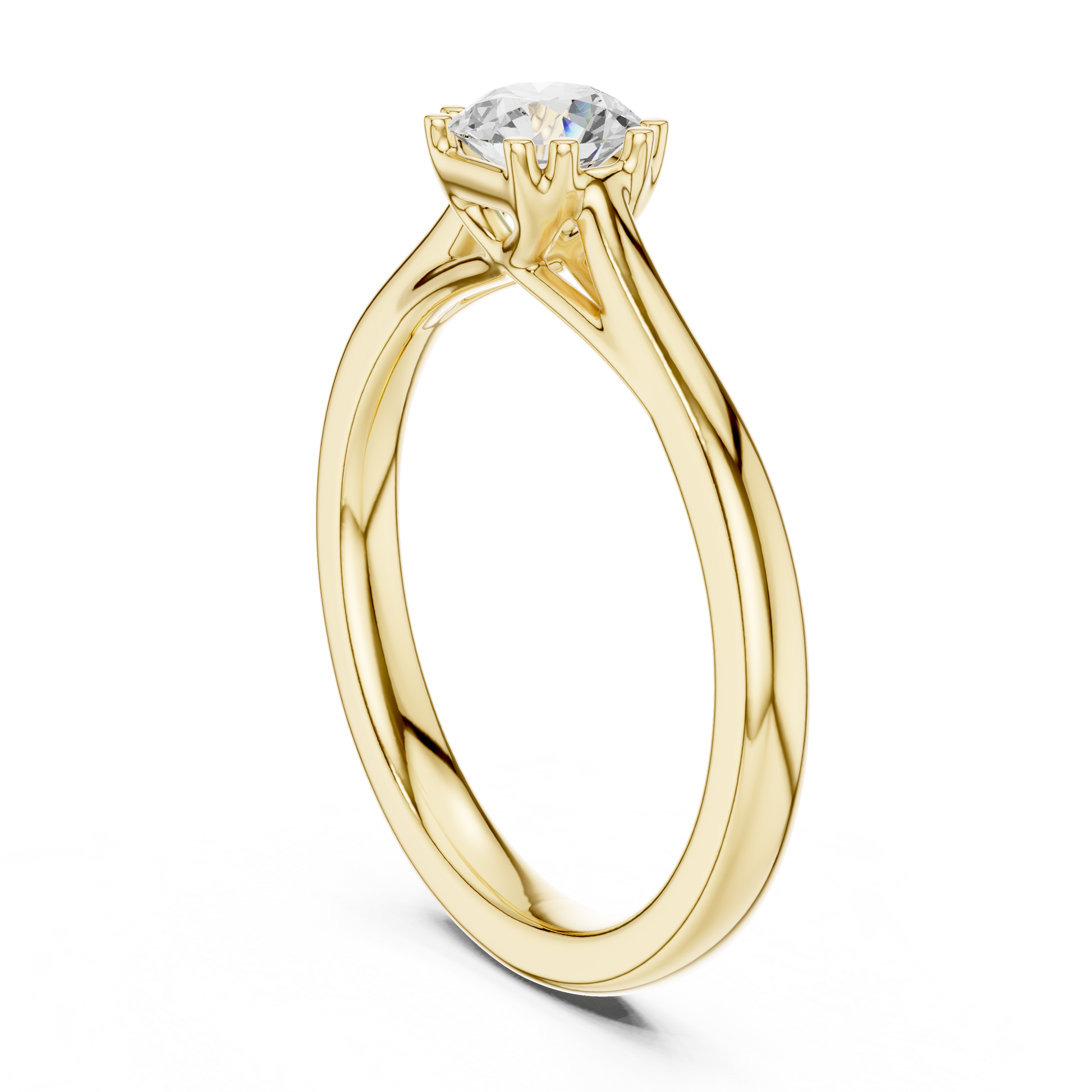 Round Solitaire Lab Grown Diamond Ring