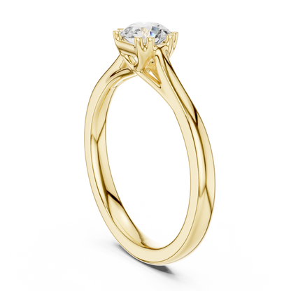 Round Solitaire Lab Grown Diamond Ring