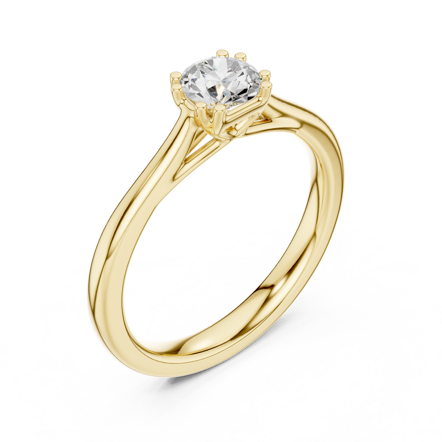 Round Solitaire Lab Grown Diamond Ring