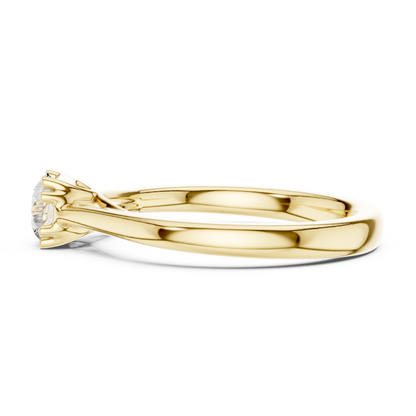 Round Solitaire Lab Grown Diamond Ring