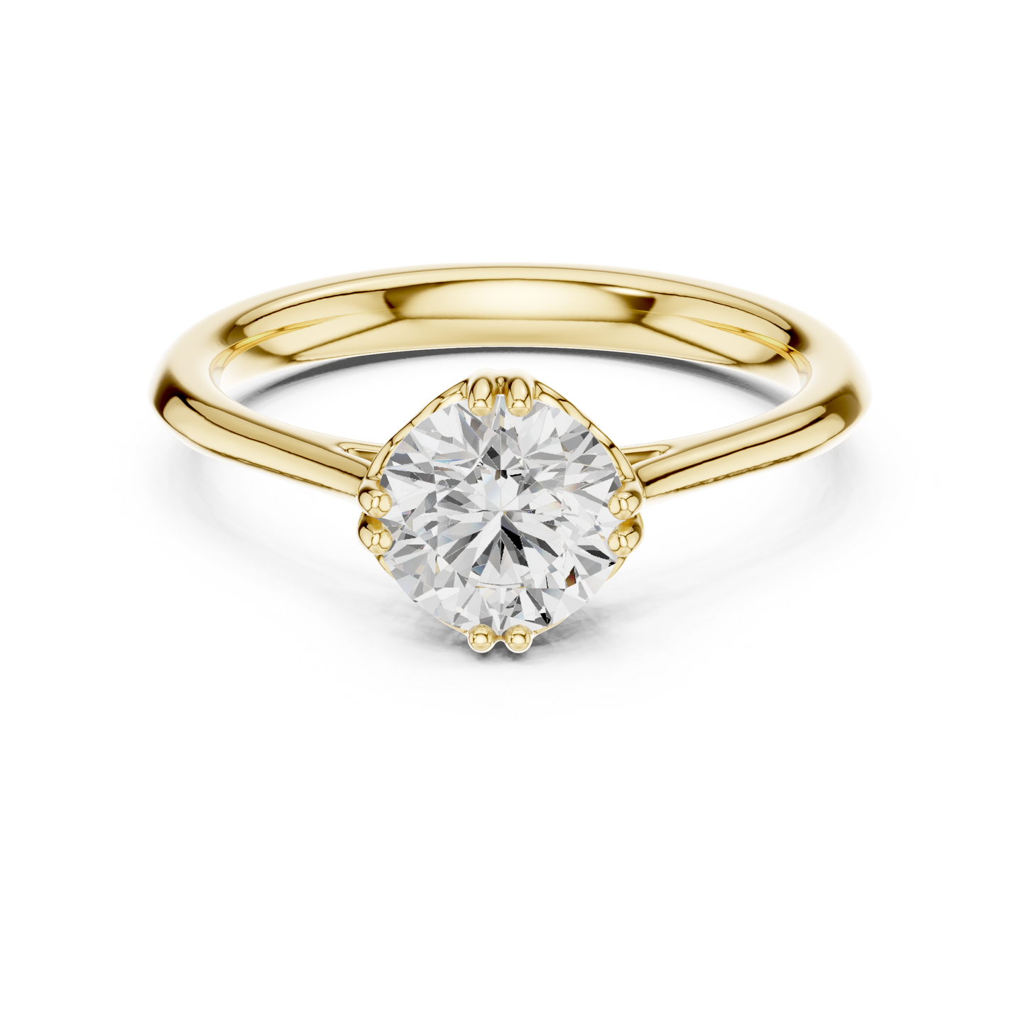 Round Halo Lab Grown Diamond Ring