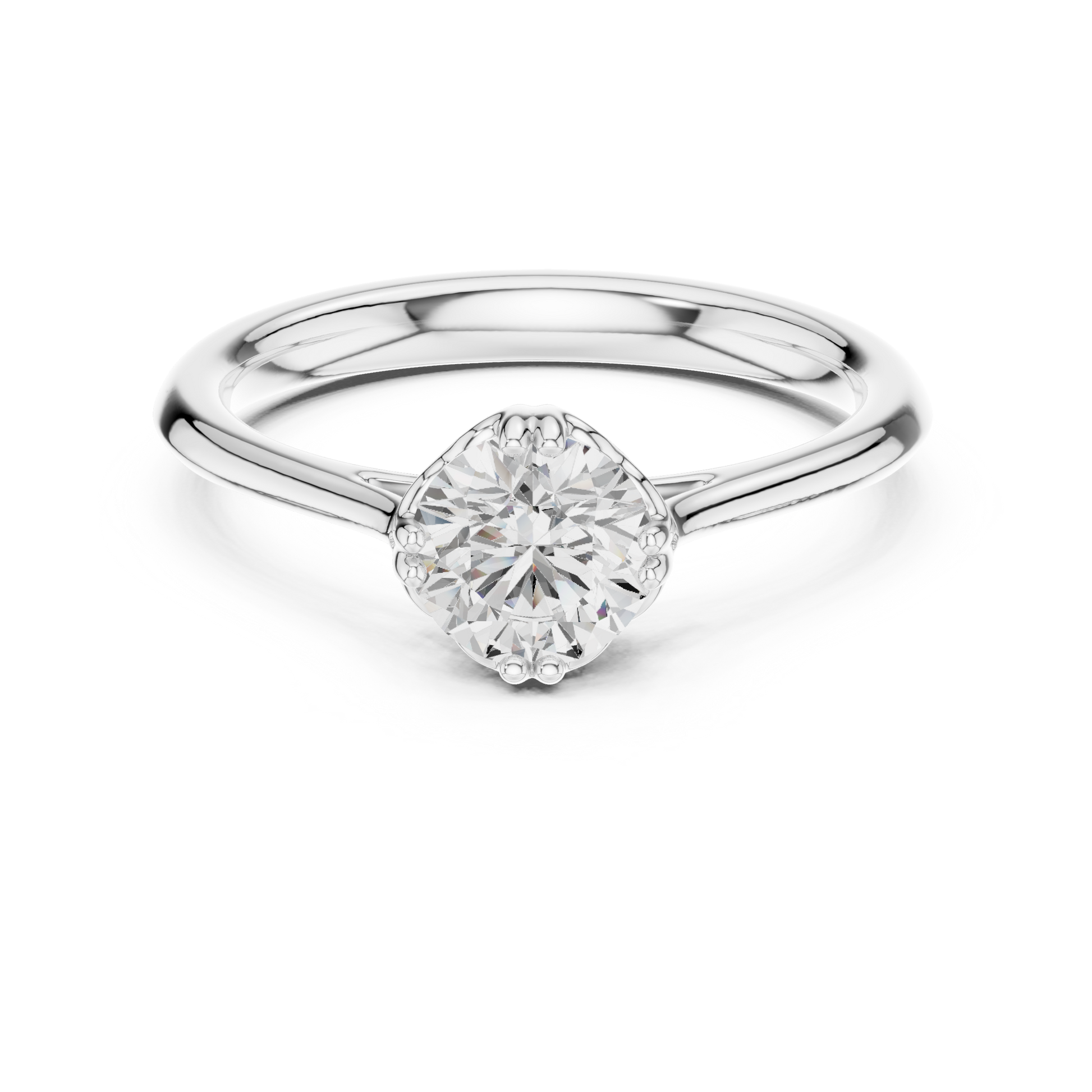 Round Halo Lab Grown Diamond Ring