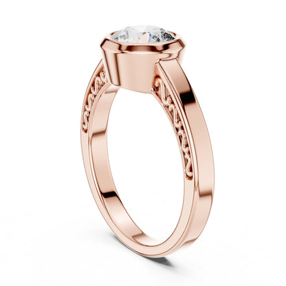 Round Solitaire Lab Grown Diamond Ring