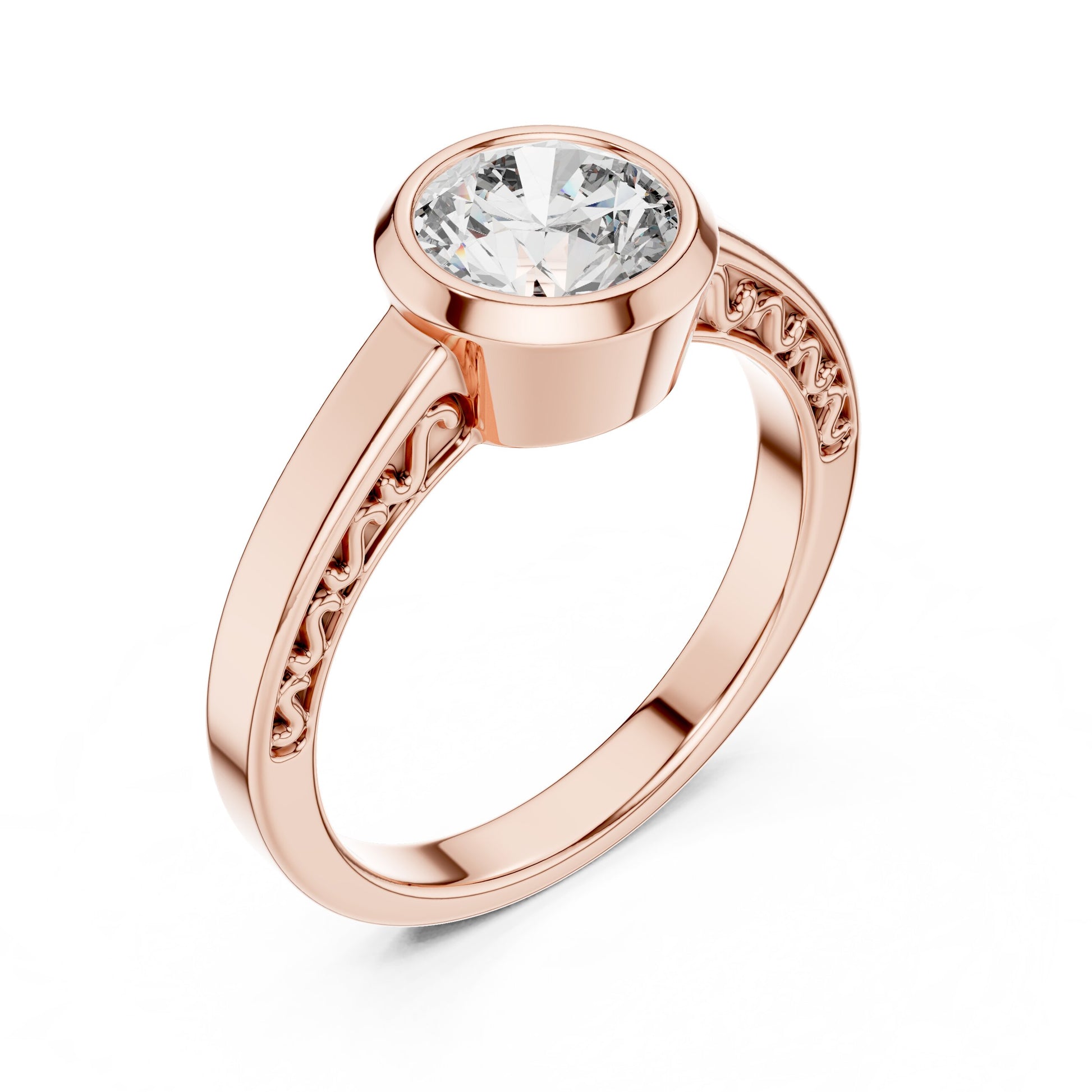 Round Solitaire Lab Grown Diamond Ring