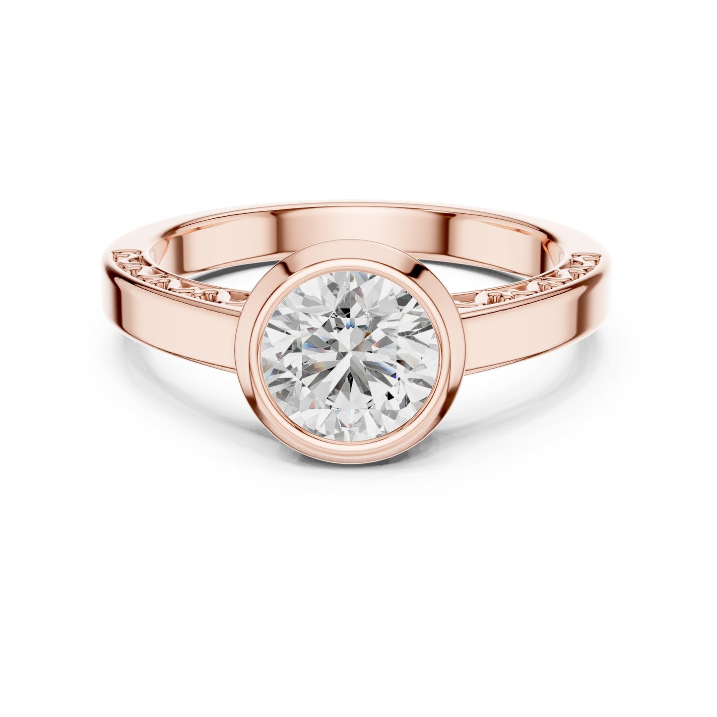 Round Solitaire Lab Grown Diamond Ring