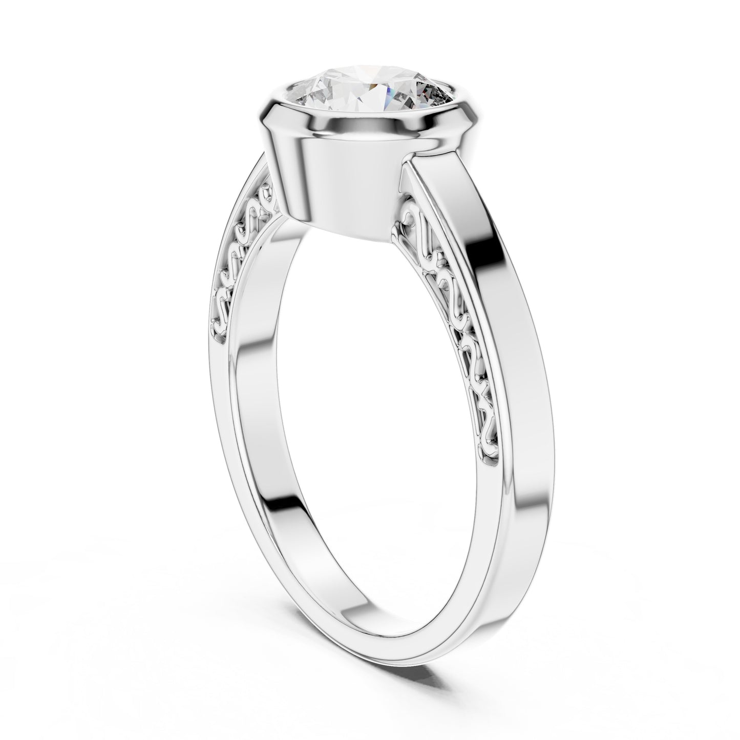 Round Solitaire Lab Grown Diamond Ring