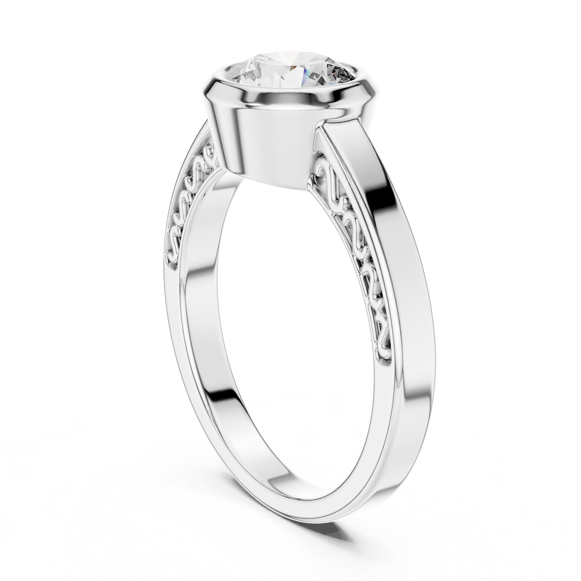 Round Solitaire Lab Grown Diamond Ring