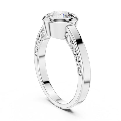 Round Solitaire Lab Grown Diamond Ring