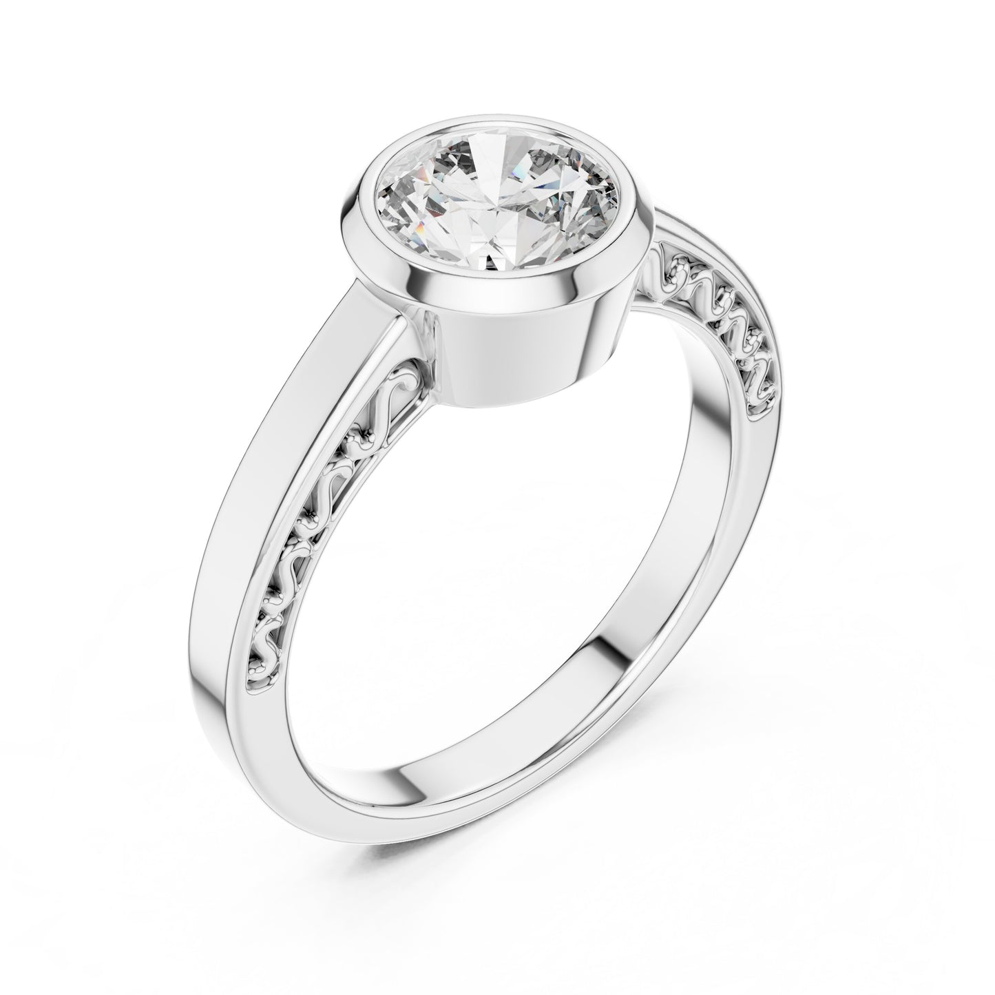 Round Solitaire Lab Grown Diamond Ring