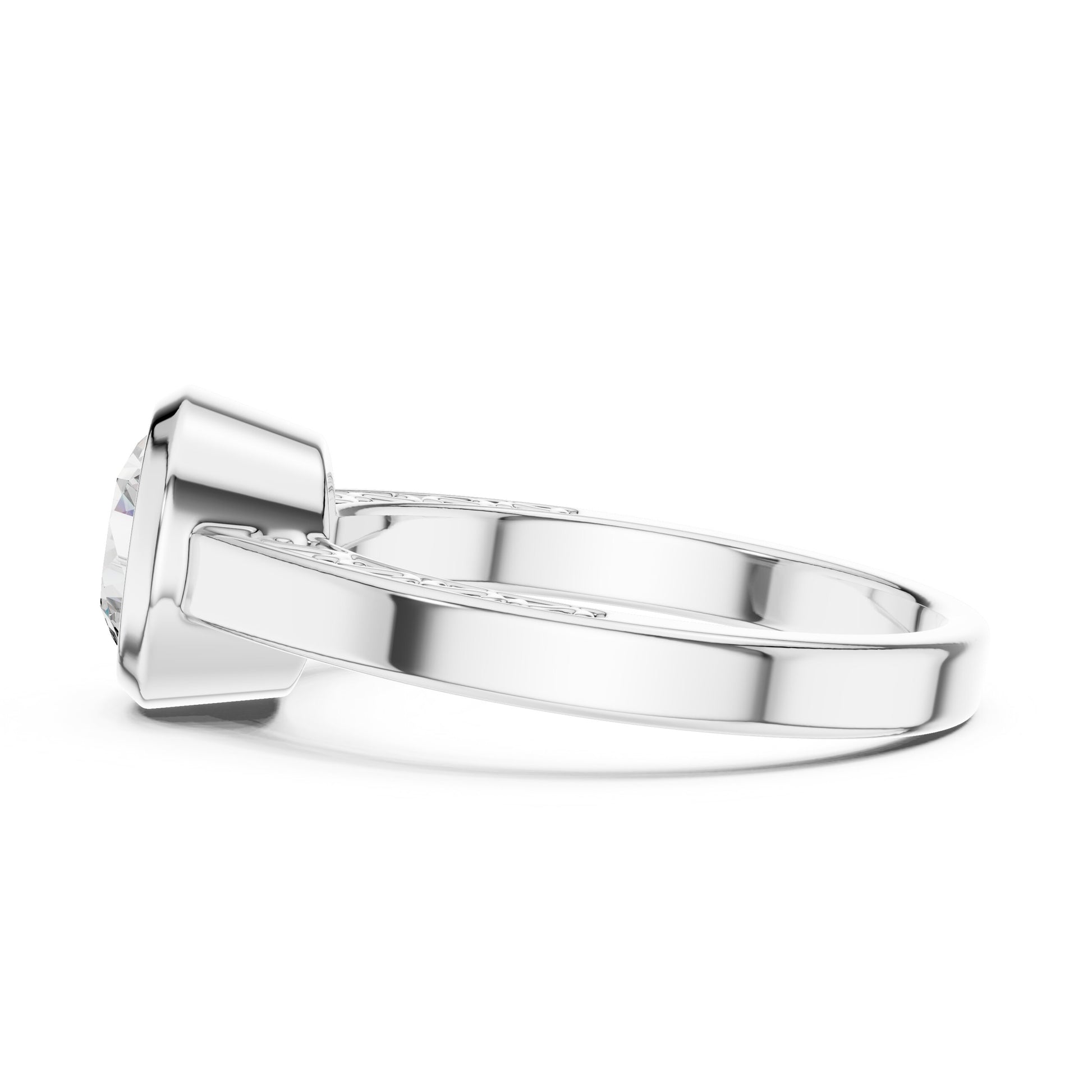 Round Solitaire Lab Grown Diamond Ring