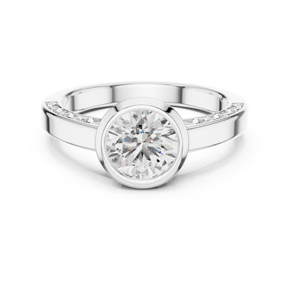 Round Solitaire Lab Grown Diamond Ring