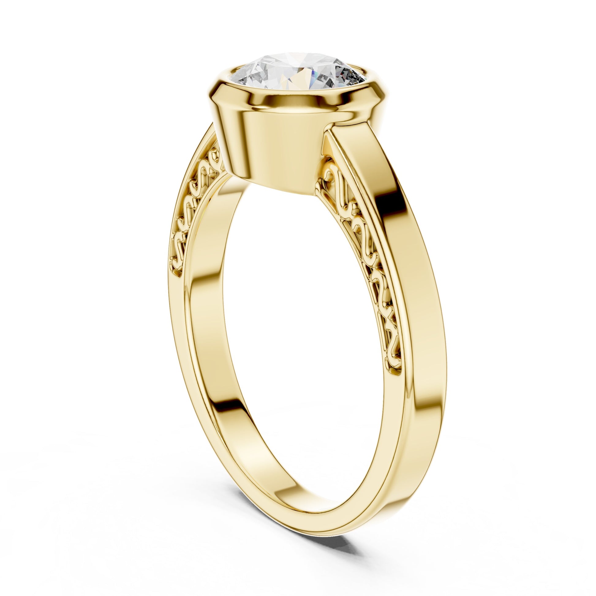 Round Solitaire Lab Grown Diamond Ring