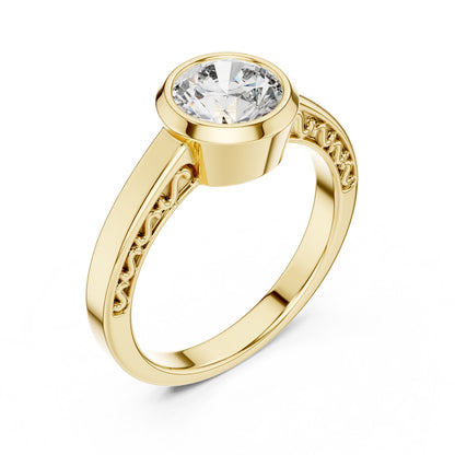 Round Solitaire Lab Grown Diamond Ring