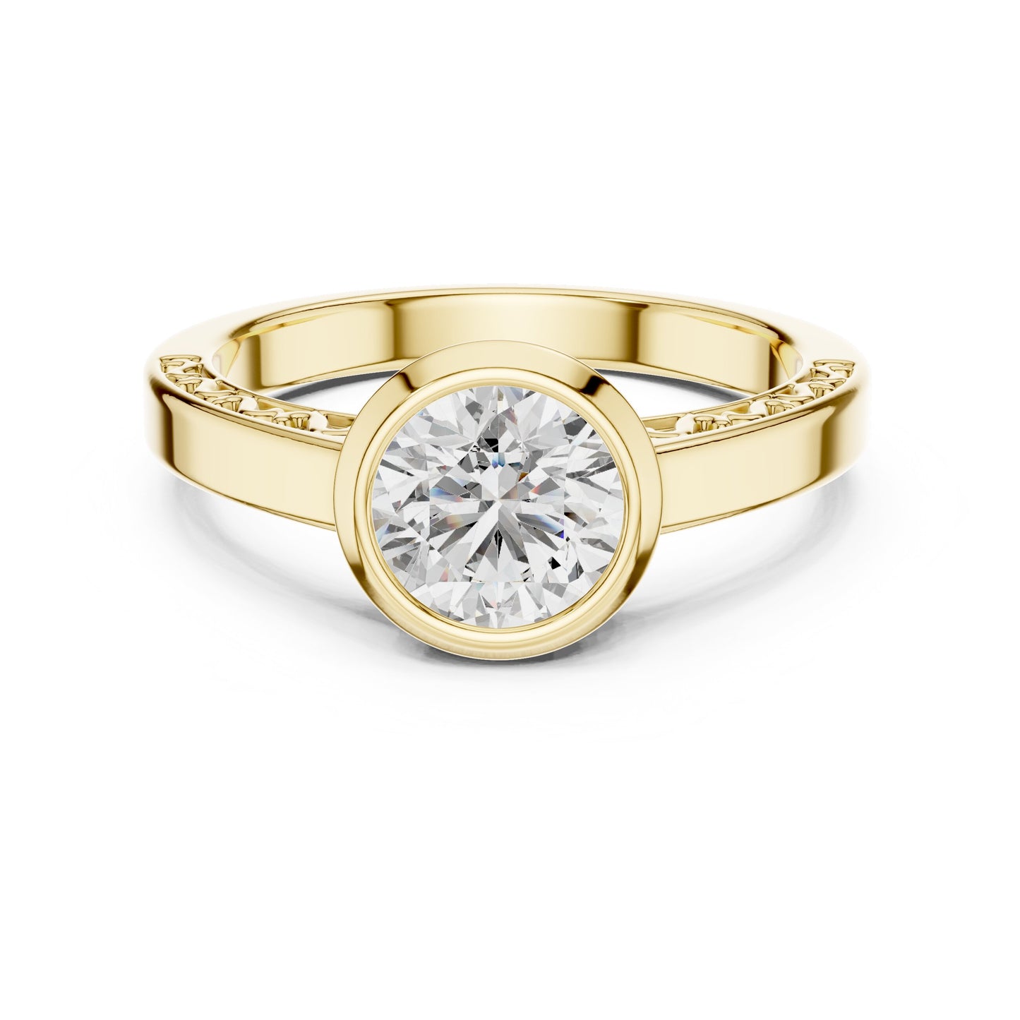 Round Solitaire Lab Grown Diamond Ring