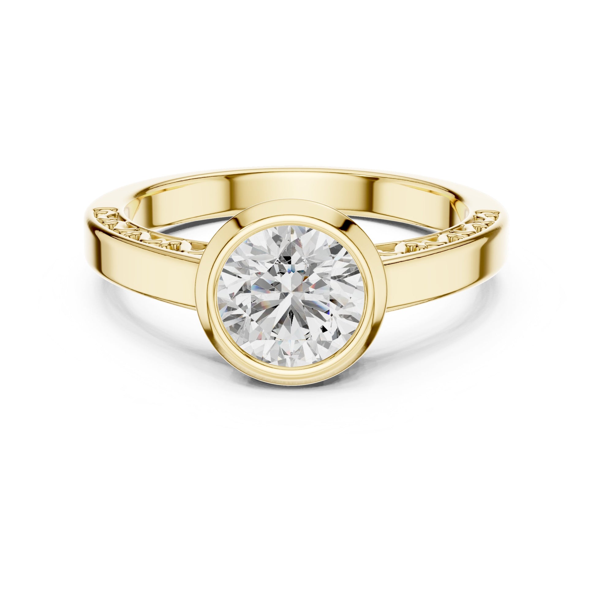 Round Solitaire Lab Grown Diamond Ring