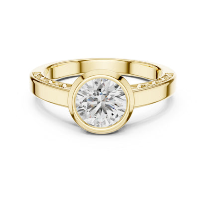 Round Solitaire Lab Grown Diamond Ring