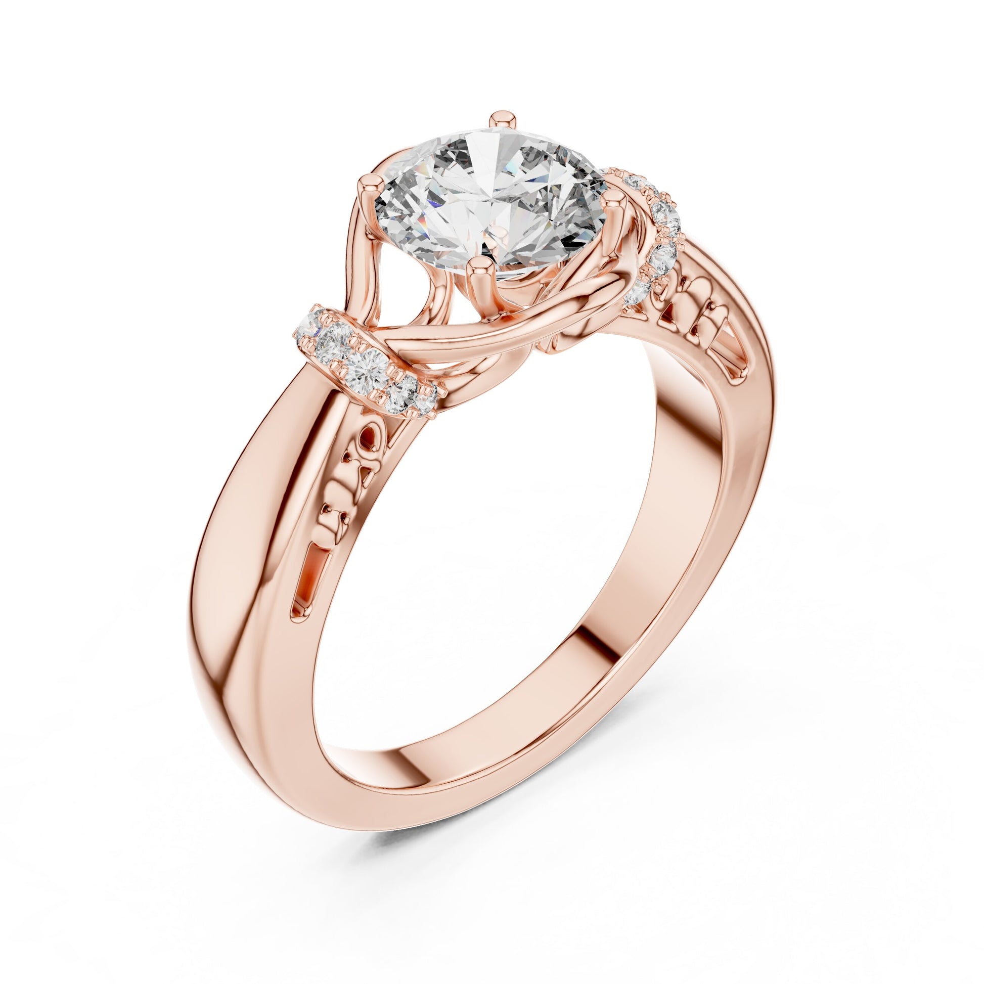 Round Halo Lab Grown Diamond Ring