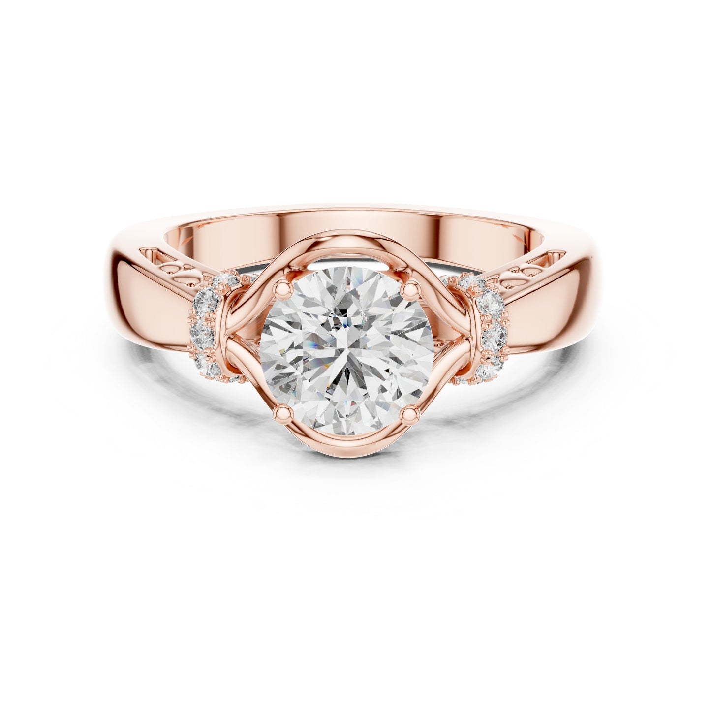 Round Halo Lab Grown Diamond Ring