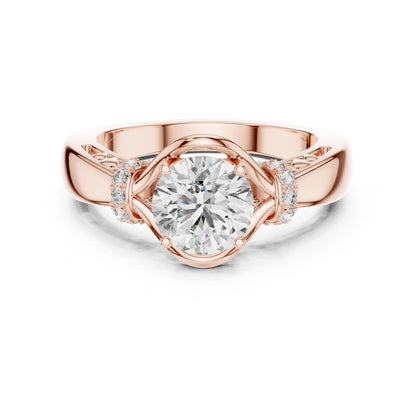 Round Halo Lab Grown Diamond Ring