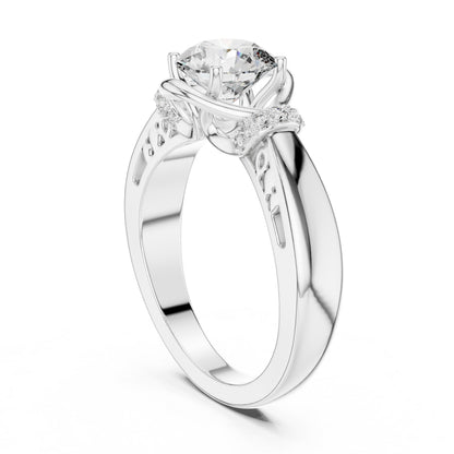 Round Halo Lab Grown Diamond Ring