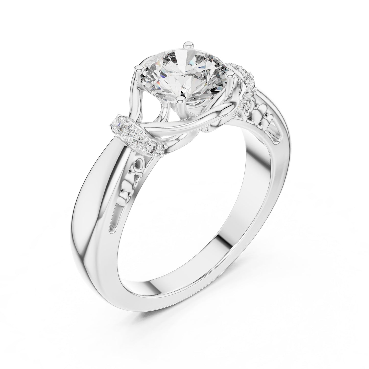 Round Halo Lab Grown Diamond Ring